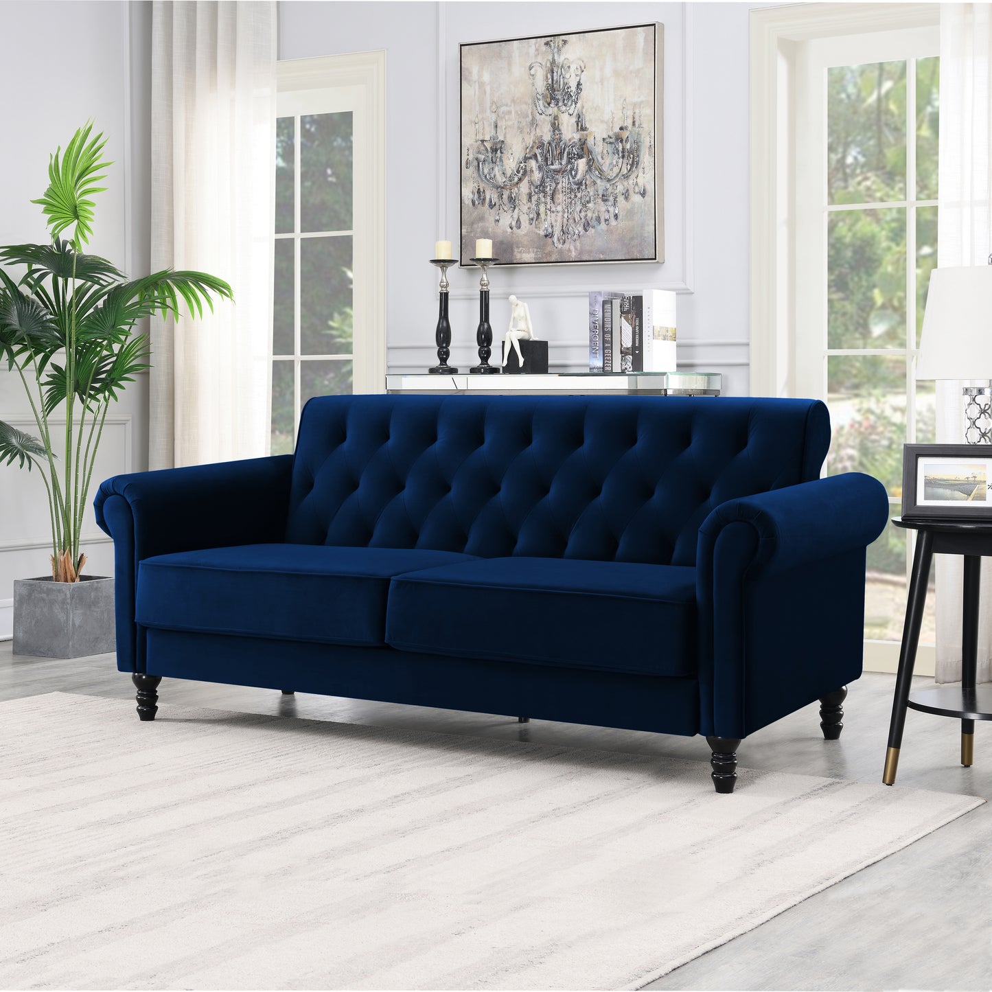 Rainsburg 3-Seater Velvety Sofa