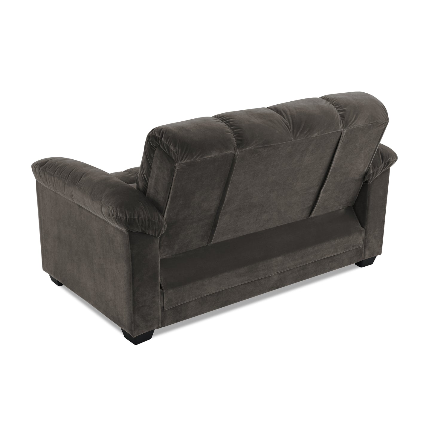 Kate 2 Seater Sofa Bed with Storage in Velvety Fabric