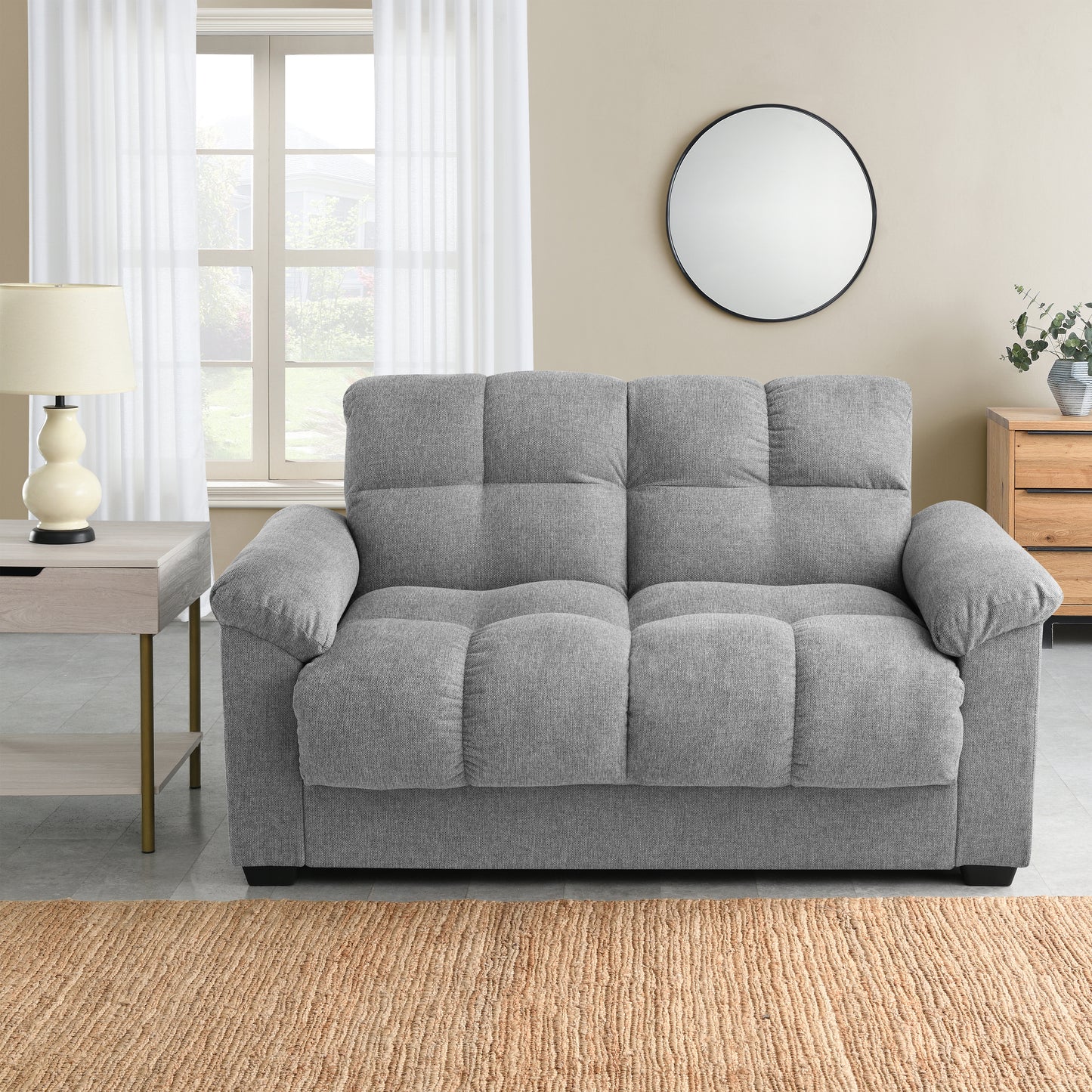Margo 2 Seater Sofa Bed with Storage in Fabric