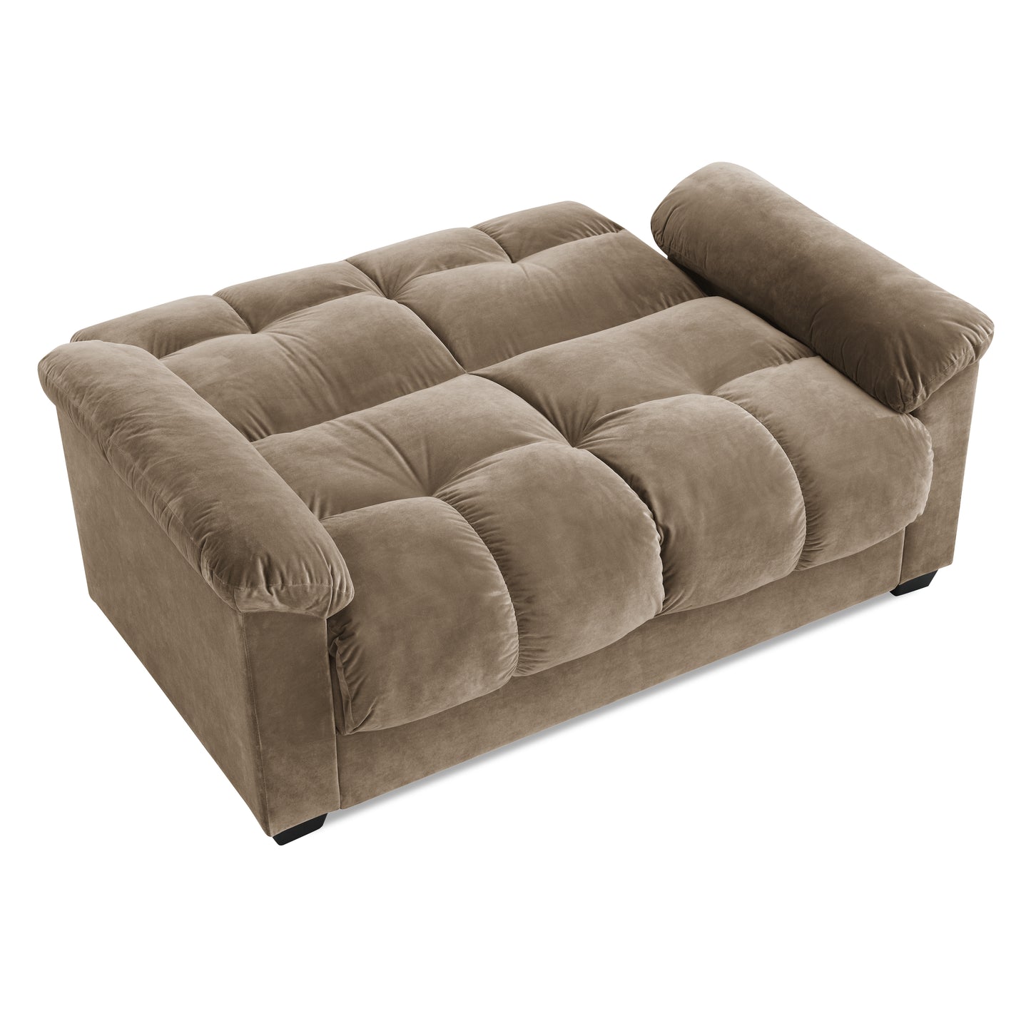 Kate 2 Seater Sofa Bed with Storage in Velvety Fabric