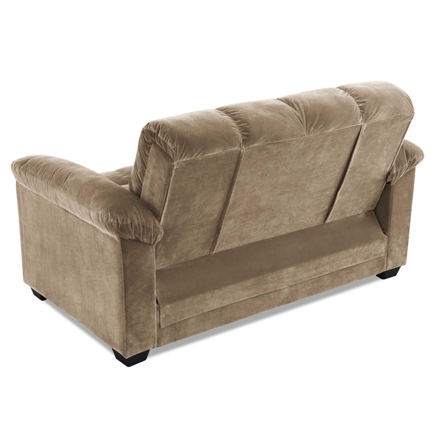 Kate 2 Seater Sofa Bed with Storage in Velvety Fabric
