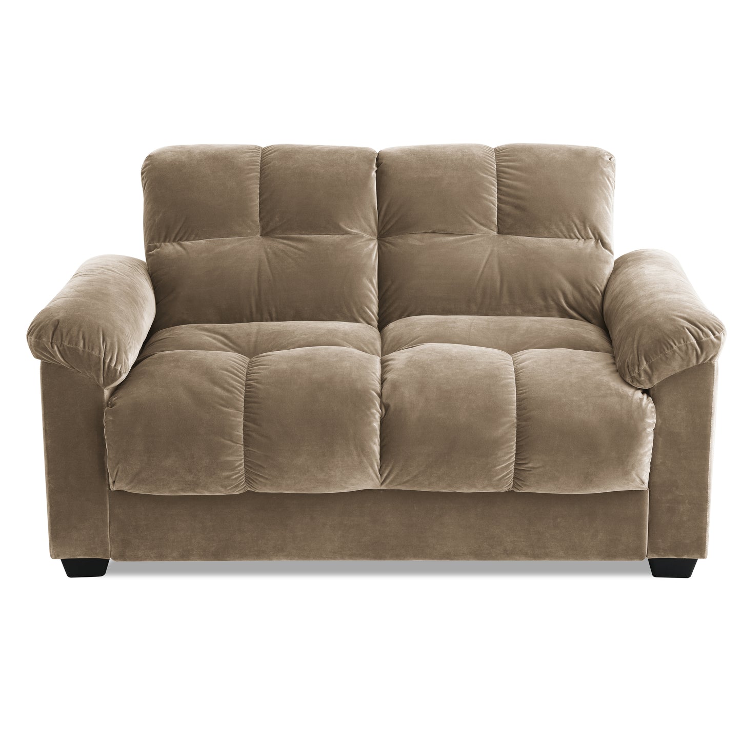Kate 2 Seater Sofa Bed with Storage in Velvety Fabric