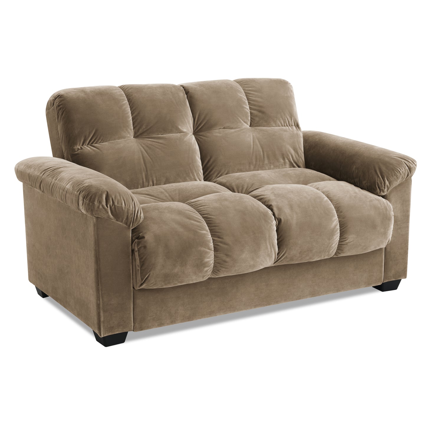 Kate 2 Seater Sofa Bed with Storage in Velvety Fabric
