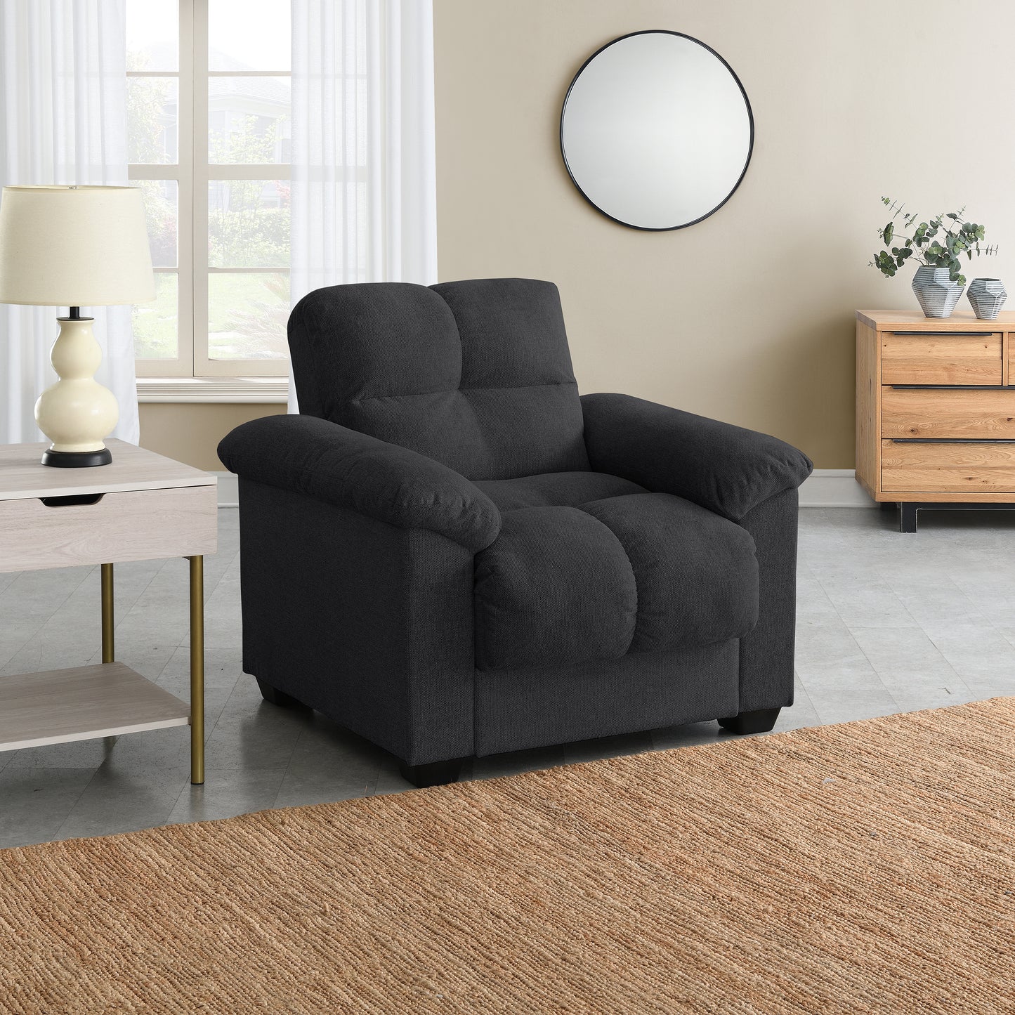 Ridwaan Armchair with Reclining Backrest