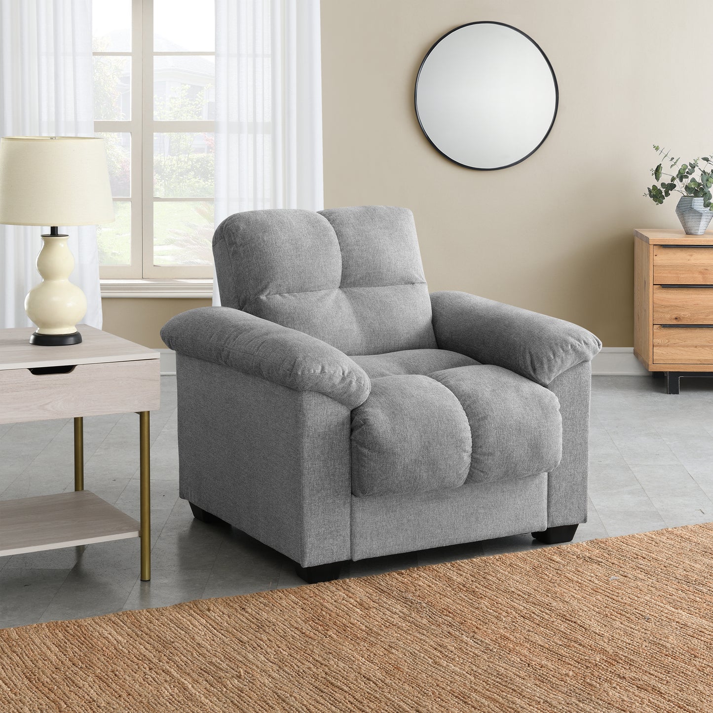 Ridwaan Armchair with Reclining Backrest