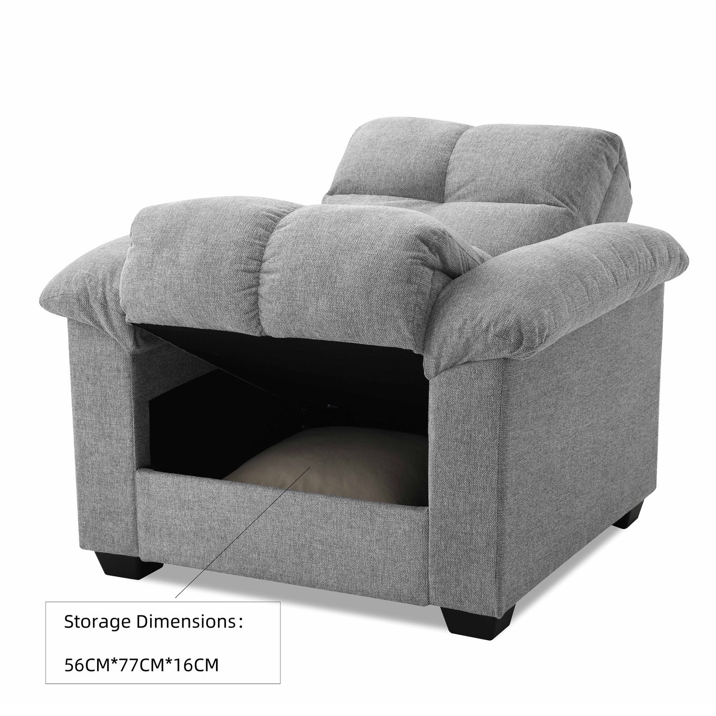 Ridwaan Armchair with Reclining Backrest