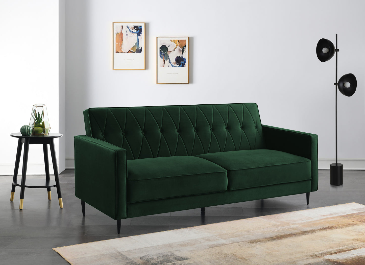 Aticus 3 Seater Upholstered Sofa Bed