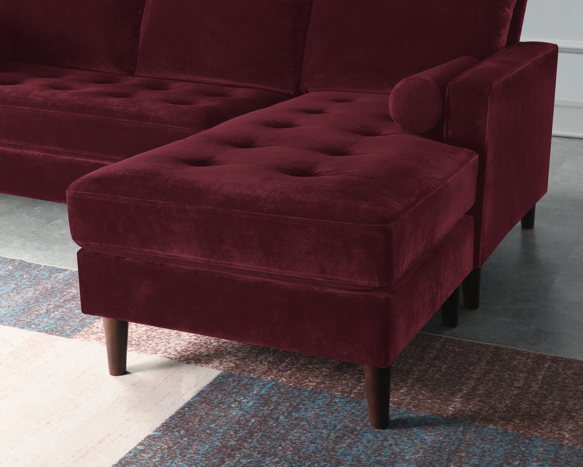 Burgundy Velvety Fabric