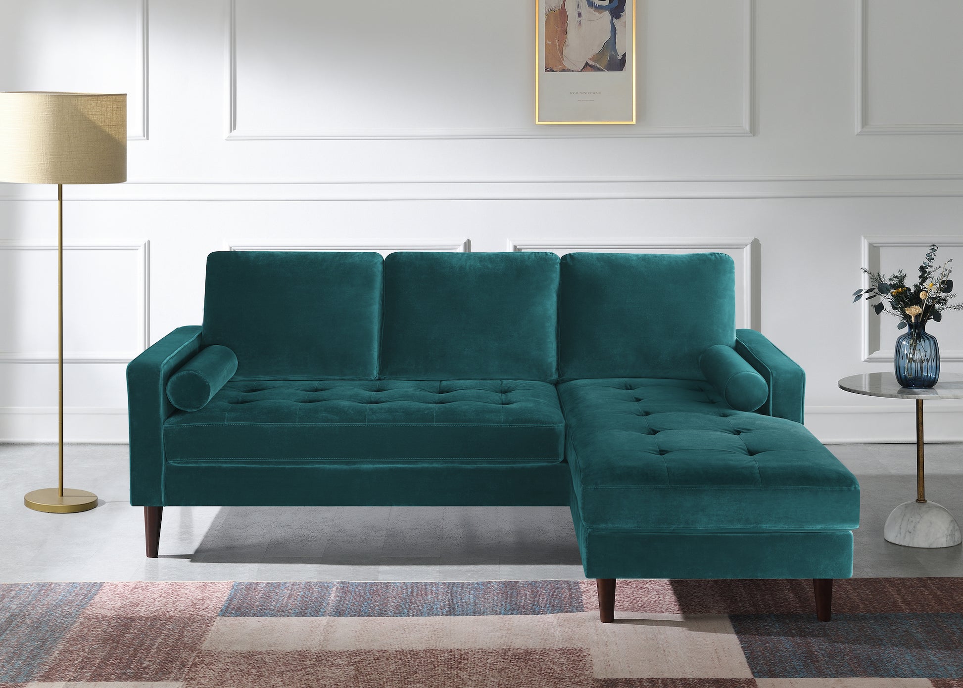 Teal Velvety Fabric