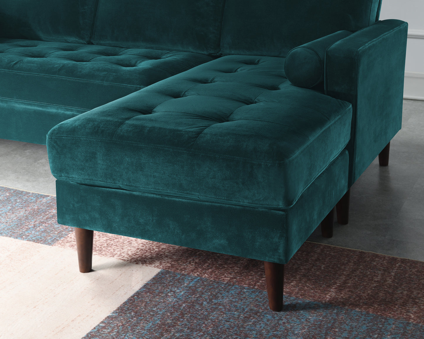 Teal Velvety Fabric